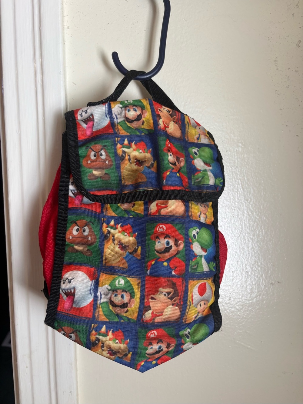 Super Mario Kids Lunch Pack Bag - Red, Green And Blue Character Print